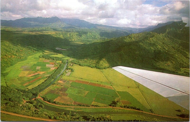 Postcard HI Kauai - Hanalei Valley - view from HATS tour airplane