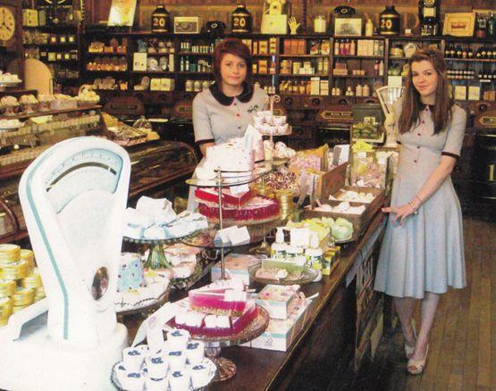 Bakery Staff Scales at Cake Making at Haworth Confectioners Yorkshire Postcard