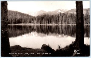 RPPC  ECHO LAKE, Colorado  CO   Echo Lake Scene  Sanborn #-762 ca 1940s Postcard