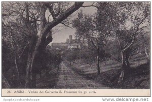 Italy Assisi Perugia Veduta Del Convento Saint Francesco Fra Gli Ulivi