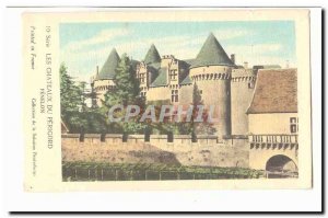 The castles of Perigord Old Postcard Claud