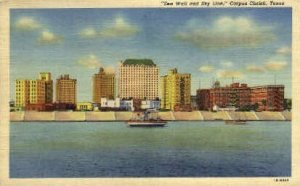 Sea Wall and Skyline - Corpus Christi, Texas