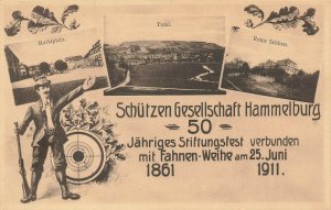 Germany Hammelburg 1911 Schutzen Gesellsxhaft Target Shooting Postcard