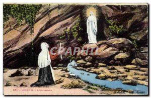 Old Postcard Lourdes Hautes Pyrenees L & # 39apparition