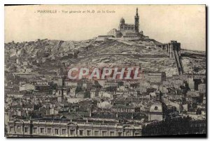 Old Postcard Marseille general view N and D of the Guard