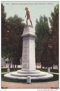 Memorial Monument, Plaza Park, Portland, Oregon, 1900-1910s