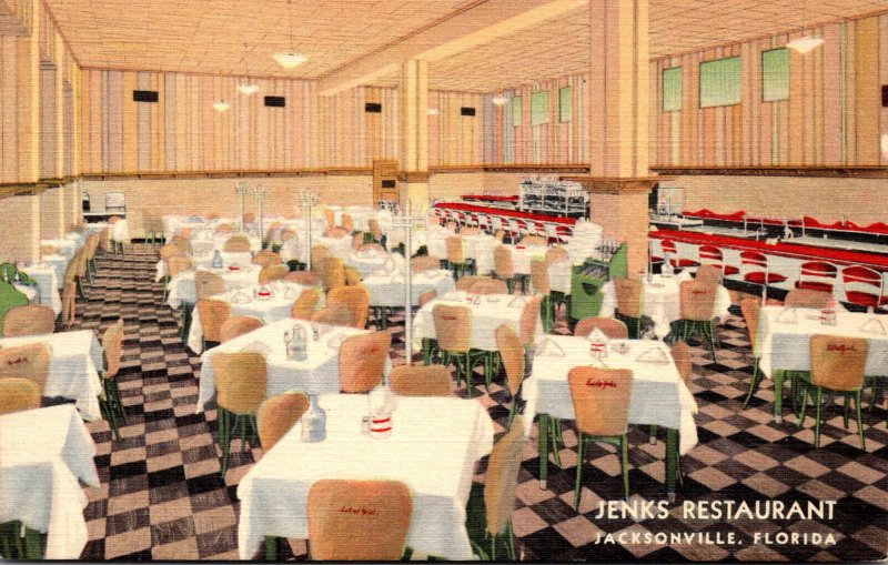 Florida Jacksonville Jenks Restaurant Interior Curteich