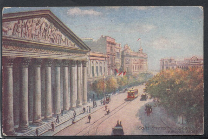 Argentina Postcard - Calle Rivadavia, Buenos Aires    T3409