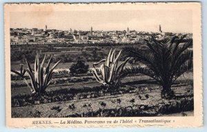 MEKNES La Medina Panorama vu de l'hotel Transatlantique MOROCCO Postcard