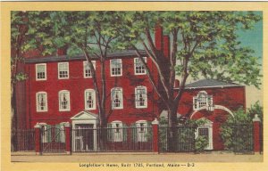 Longfellow's Home, Built in 1785, Portland, Maine, Linen