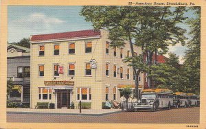 Postcard American House Stroudsburg PA 1942