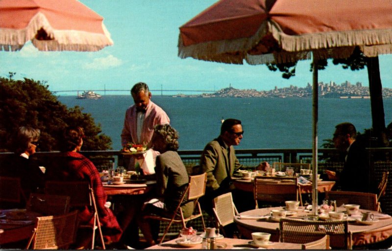 California Sausalito The Alta Mira Hotel Dining Terrace With San Francisco In...