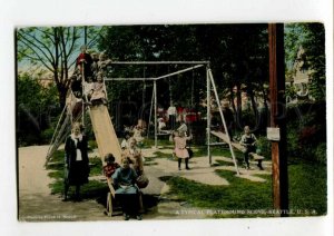 3108555 Playground Seattle USA photo by Frank H. Nowell Vintage