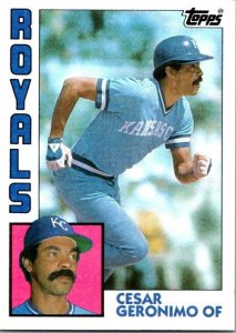 1984 Topps Baseball Card Cesar Geronimo Kansas City Royals sk3560