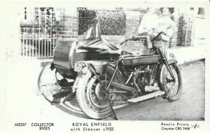 Motor Cycle Transport Postcard - Royal Enfield with Sidecar c1922 - 2115 