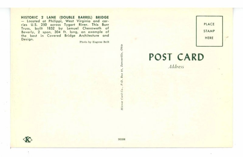 WV - Philippi. Tygart River Covered Bridge