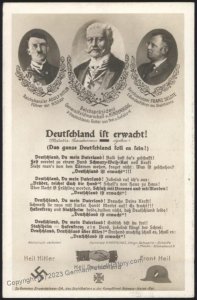 3rd Reich Germany 1933 Deutschland ist Erwacht Hitler Hindenburg Seldte P 111575