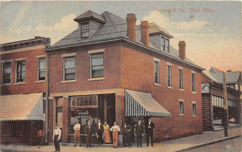 J68/ Chester West Virginia Postcard c1910 U.S. Post Office Building 312