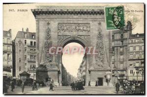 Old Postcard Paris Porte St Denis