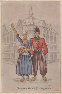 Hotel Wilhelmina Venlo Old Dutch Holland Postcard