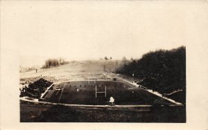 G64/ Interesting Real Photo RPPC Postcard c1920 Football Stadium Game