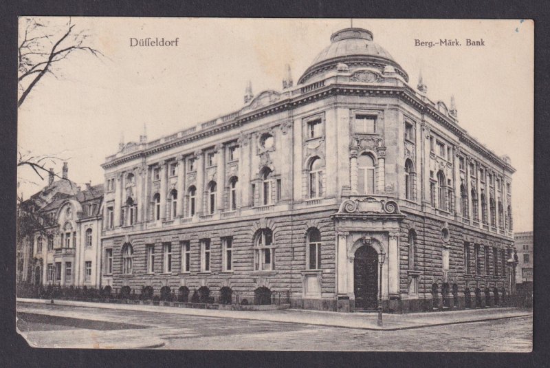 Vinatge postcard GERMANY Düsseldorf Bergisch-Märkische Bank