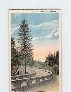 Postcard East Approach To Eagle Creek Bridge, Columbia River Highway, Oregon