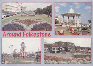 Folkestone Kent Helter Skelter Slide Crazy Mini Golf Postcard