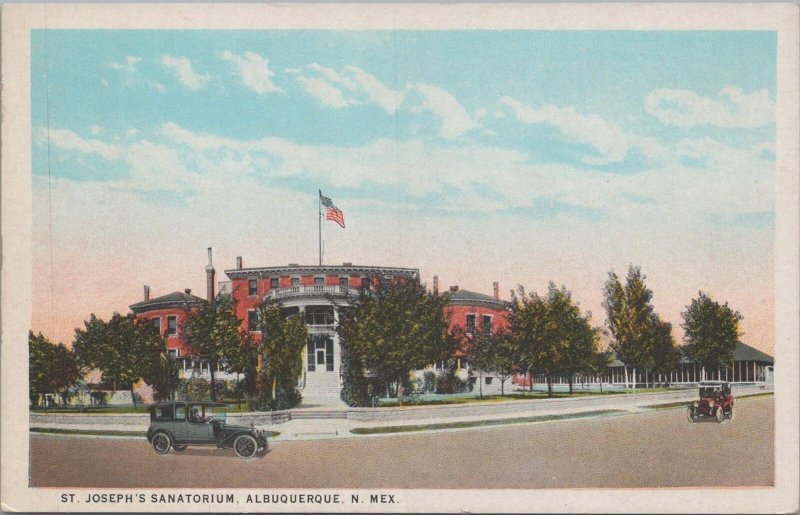 Postcard St Joseph's Sanatorium Albuquerque New Mexico