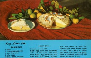 Postcard Key Lime Pie  Recipe.              N4