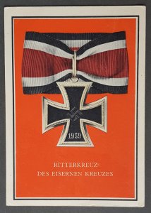 THIRD 3rd REICH ORIGINAL CARD WW2 WEHRMACHT KNIGHTS CROSS OF THE IRON CROSS