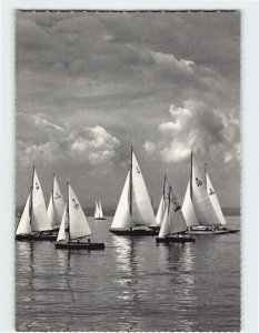 Postcard Sailboats in Am Bodensee Germany