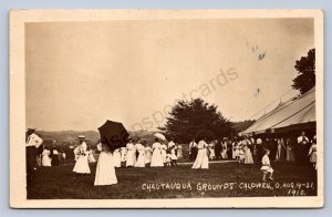 J87/ Caldwell Ohio RPPC Postcard c1910 Noble County Chautauqua Tent 219