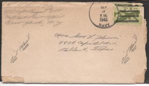 Soldiers letter to sweetheart - Sept. 1945