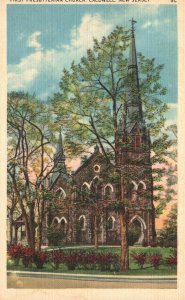 Vintage Postcard 1930's First Presbyterian Church Caldwell New Jersey N.J.