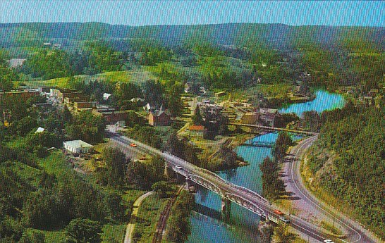 Canada Birds Eye View of Burk's Falls Ontario