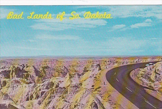 Road Scene Badlands Of South Dakota