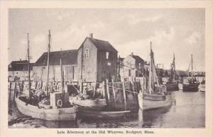 Massachusetts Rockport Late Afternoon At The Old Wharves Albertype