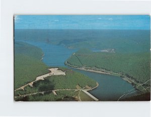 Postcard Aerial view of Kinzua Dam (Allegheny Reservoir)