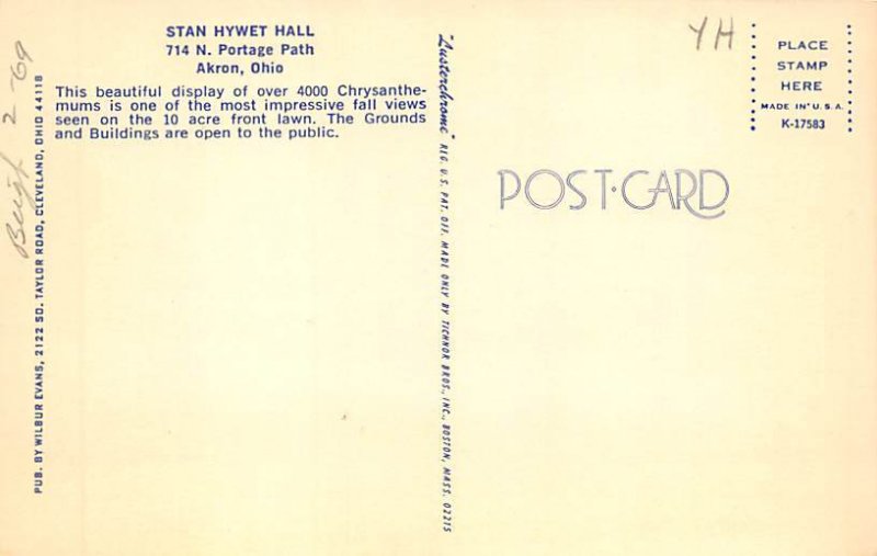 Stan Hywet Hall Akron, Ohio OH