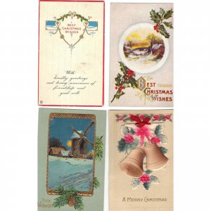 Lot of 4 Antique Christmas Postcards - Lot 935