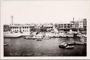 Port Said Egypt Police Station Woolworths General View c1962 RPPC Postcard F9