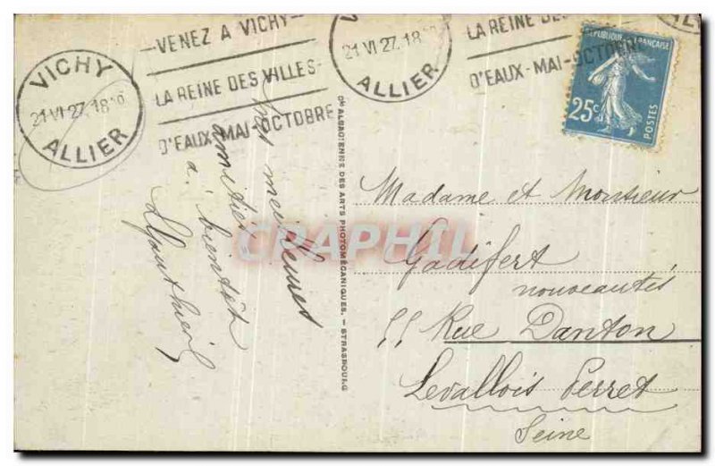 Old Postcard Vichy Gilbert Monument