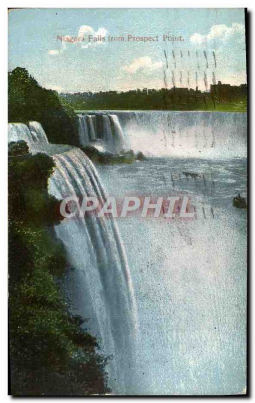 Old Postcard Niagara Falls From Prospect Point