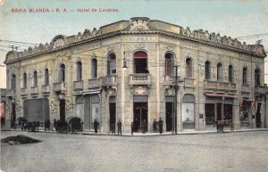 Bahia Blanca Argentina Hotel de Londres Exterior Vintage Postcard AA1403