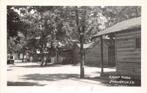 E43/ Spearfish South Dakota SD Postcard Real Photo RPPC c40s Kamp Kool Cabins