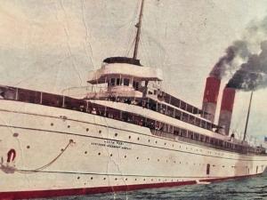 Postcard 1908 View of Vintage Steamship North West, Michigan.    X1