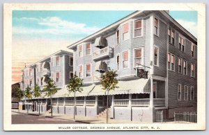 Miller Cottage Georgia Ave. Atlantic City New Jersey Roadway & Building Postcard