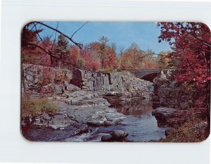 Postcard A babbling brook, Scenic Splendor, Greetings, Gillett, Wisconsin