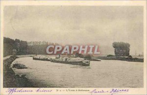 Old Postcard The Yonne Serbonnes Boat